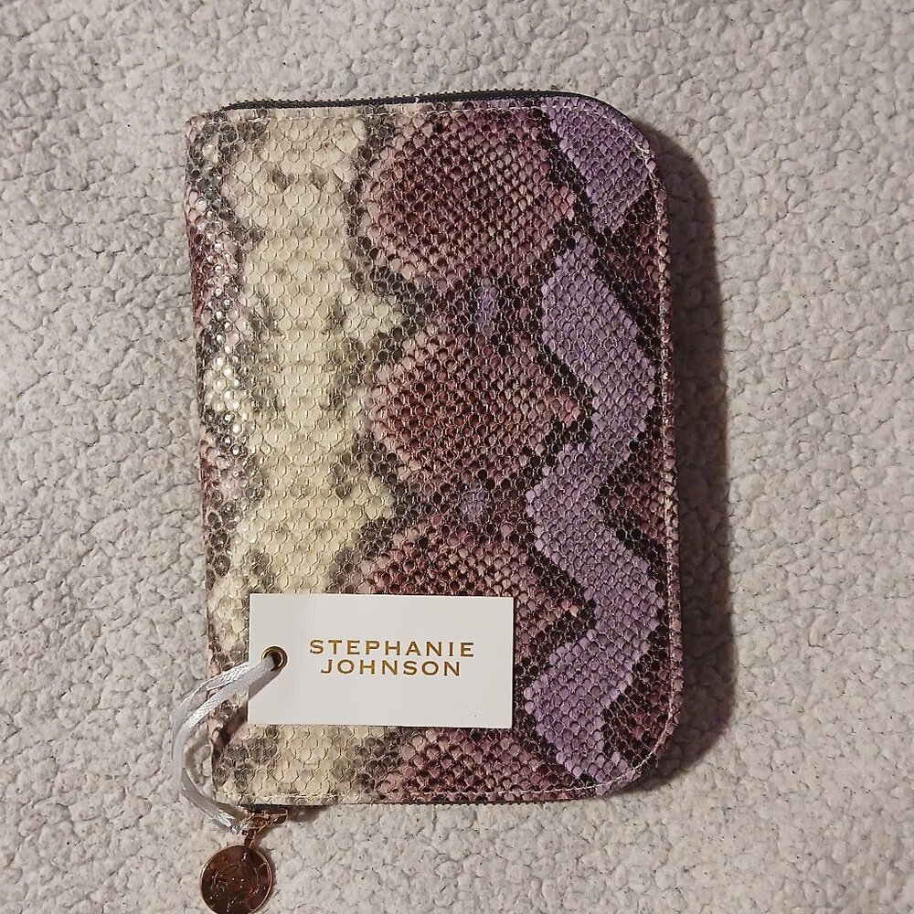 Women"s Stephanie Johnson Purple Reptile Travel Organizer Jewelry Clutch…